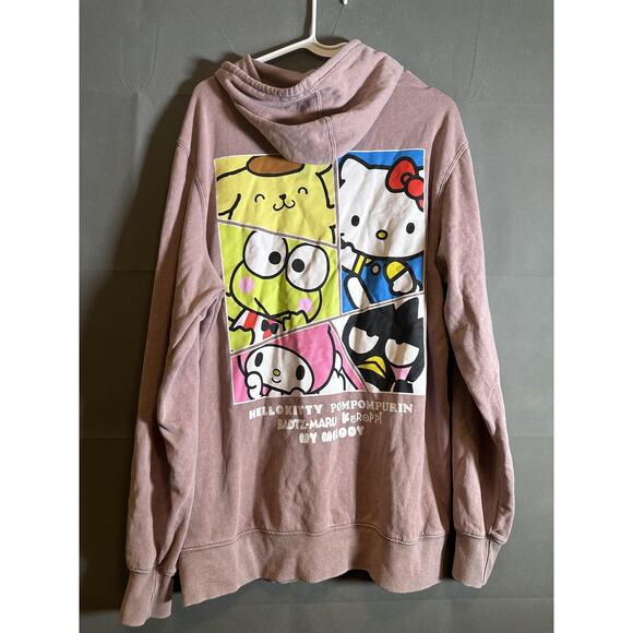 Hello Kitty And Friends Hoodie Mens Large Bioworld Sanrio Pullover Sweatshirt - Picture 4 of 5